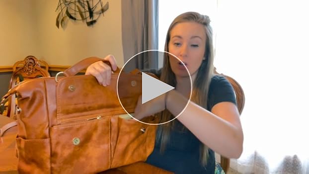 Amazon.com: Johomviin Diaper Bag Tote Fashion Leather Diaper